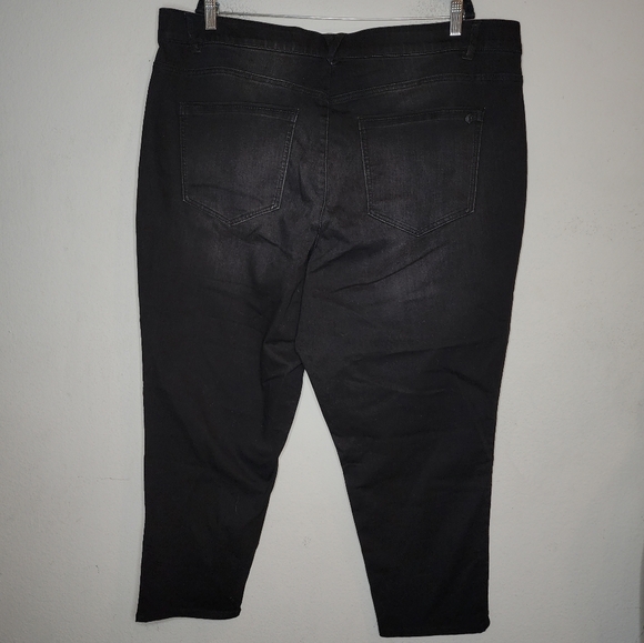 NWT Democracy Ab Technology Black High Rise Skinny Jeans Stretch Denim Size 24W - Picture 8 of 16